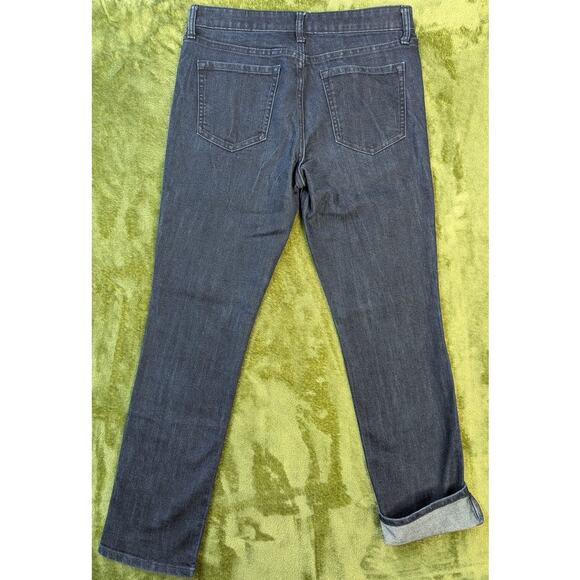 Gap 1969 Slim Straight Denim Jeans Stretch Cotton Blend 8 Dark Wash Retro Preppy - Picture 2 of 11